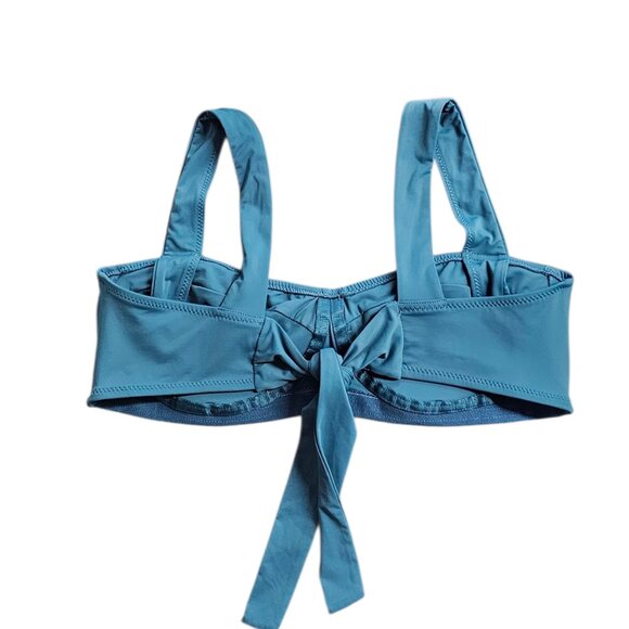 Knix Balcony Cup Bikini Top, Tidepool, Tie Back, Size XL 38A-DD - Picture 5 of 8
